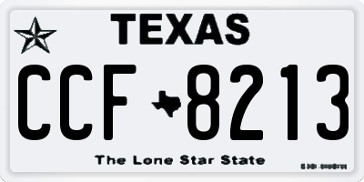 TX license plate CCF8213