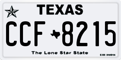 TX license plate CCF8215