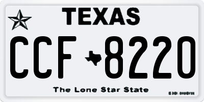 TX license plate CCF8220