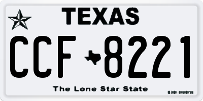 TX license plate CCF8221