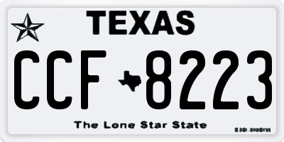 TX license plate CCF8223