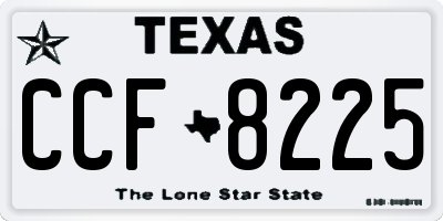 TX license plate CCF8225