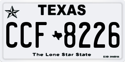 TX license plate CCF8226