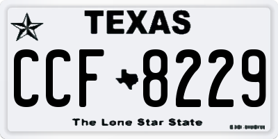 TX license plate CCF8229
