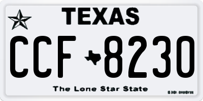 TX license plate CCF8230