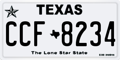 TX license plate CCF8234