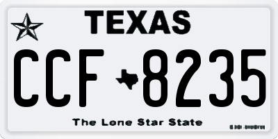 TX license plate CCF8235