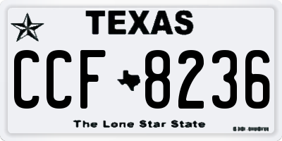 TX license plate CCF8236