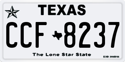 TX license plate CCF8237