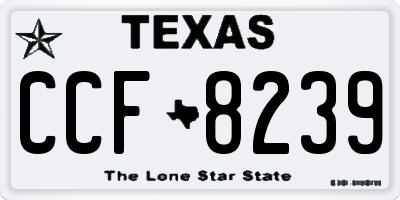 TX license plate CCF8239