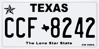 TX license plate CCF8242