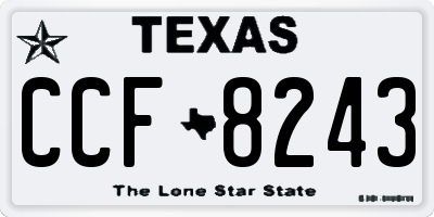 TX license plate CCF8243
