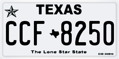 TX license plate CCF8250