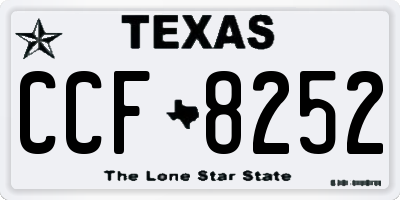 TX license plate CCF8252