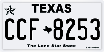 TX license plate CCF8253
