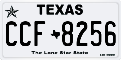 TX license plate CCF8256
