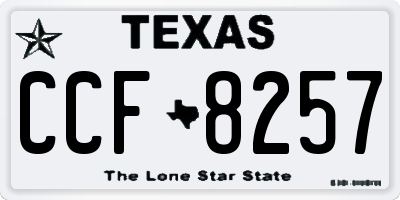 TX license plate CCF8257