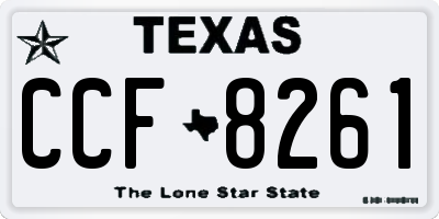 TX license plate CCF8261