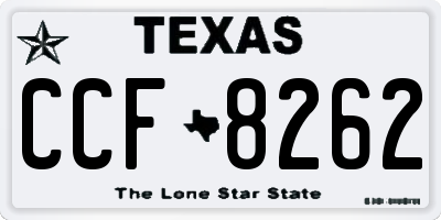 TX license plate CCF8262
