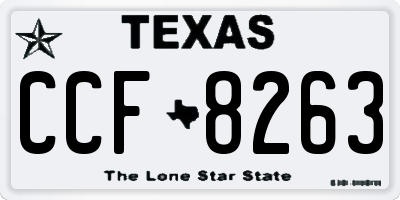 TX license plate CCF8263
