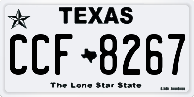 TX license plate CCF8267