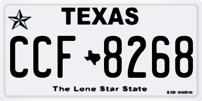 TX license plate CCF8268