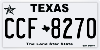 TX license plate CCF8270