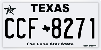 TX license plate CCF8271
