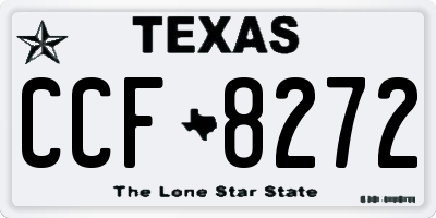 TX license plate CCF8272