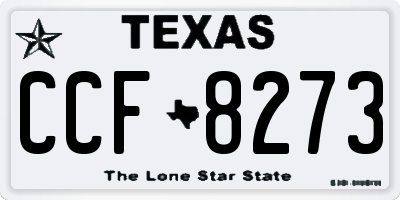 TX license plate CCF8273