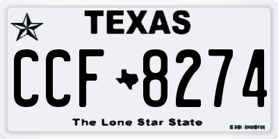 TX license plate CCF8274