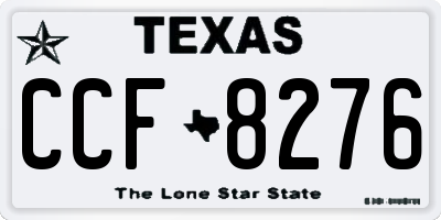 TX license plate CCF8276