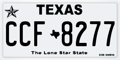 TX license plate CCF8277