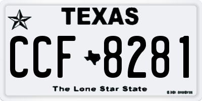 TX license plate CCF8281