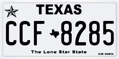 TX license plate CCF8285