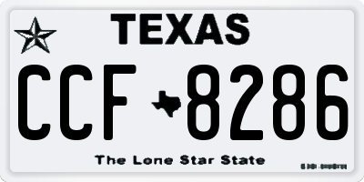 TX license plate CCF8286