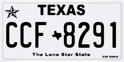 TX license plate CCF8291