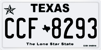 TX license plate CCF8293