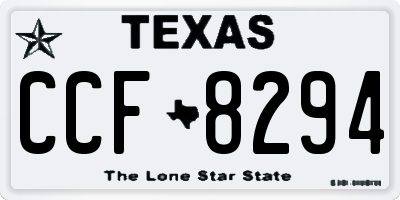TX license plate CCF8294