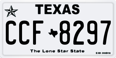 TX license plate CCF8297
