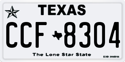 TX license plate CCF8304