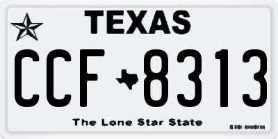 TX license plate CCF8313