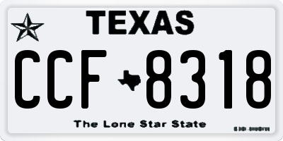 TX license plate CCF8318