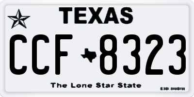 TX license plate CCF8323