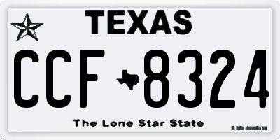 TX license plate CCF8324