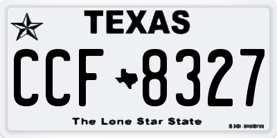 TX license plate CCF8327