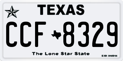 TX license plate CCF8329