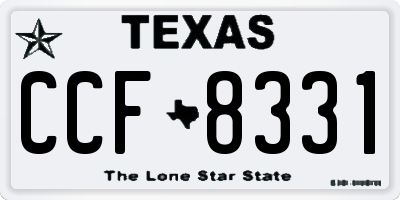TX license plate CCF8331