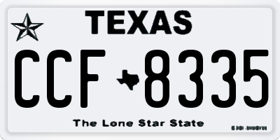 TX license plate CCF8335