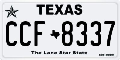 TX license plate CCF8337